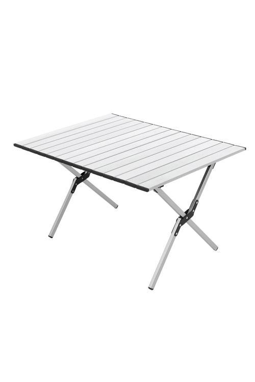 Katlanabilir Alüminyum Kamp Ve Piknik Masası, Omuz Askılı Taşıma Çantasıyla L , Gümüş