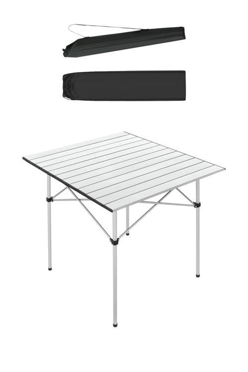 Alüminyum Katlanabilir Kamp Ve Piknik Masası - Omuz Askılı Taşıma - Gümüş