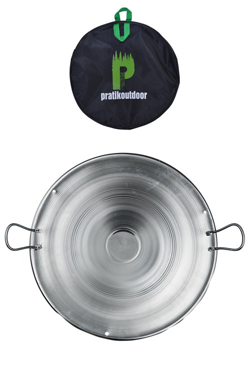 Paslanmaz Çelikten Sac Tava - Kavurma Sacı Ve Taşıma Çantası