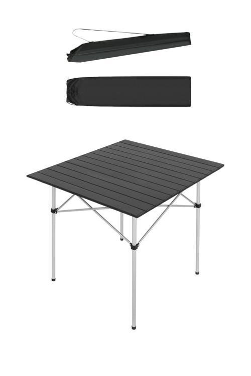 Alüminyum Katlanabilir Kamp Ve Piknik Masası - Omuz Askılı Taşıma - Siyah
