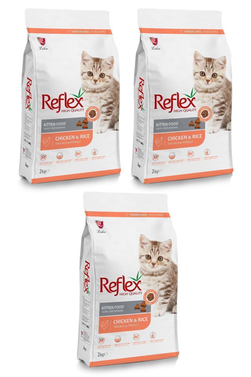 Kitten Tavuklu Pirinçli Yavru Kedi Maması 2 Kg X 3 Paket