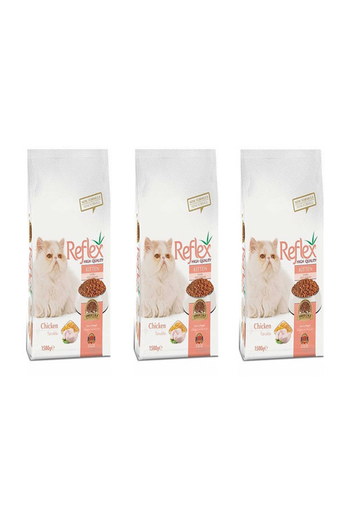 Kitten Tavuklu Yavru Kedi Maması 1,5 Kg 3'Lü Set