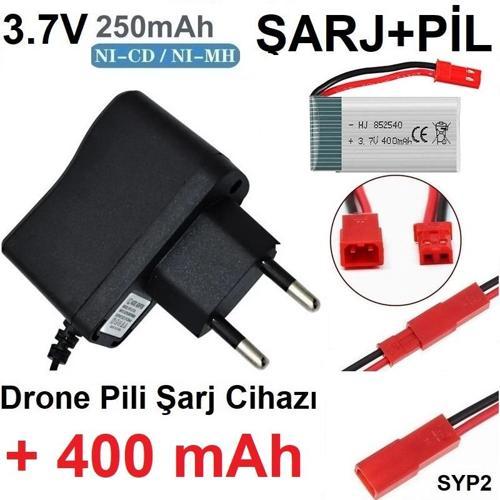 Drone Pili Şarj Cihazı + 400 Mah Pil Syp2 Ph Mx2.0 Fiş Güç Adaptörü 3.7v 250mah
