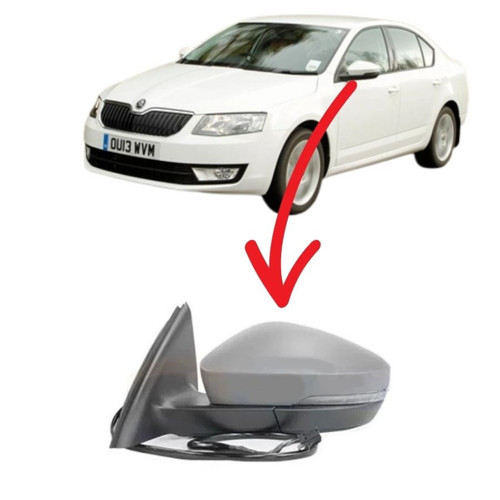 Skoda Octavia Dikiz Ayna Sol 2013 9 Pin Katlanır Aydınlatmalı