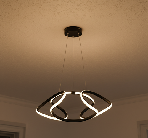 DG1159 LED-RGB Avize – Beyaz/Siyah (Yerli Üretim)