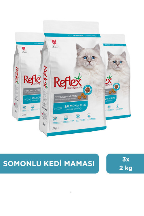 Sterilised Salmon Somonlu Pirinçli Kısırlaştırılmış Kedi Maması 2 Kg X 3 Paket