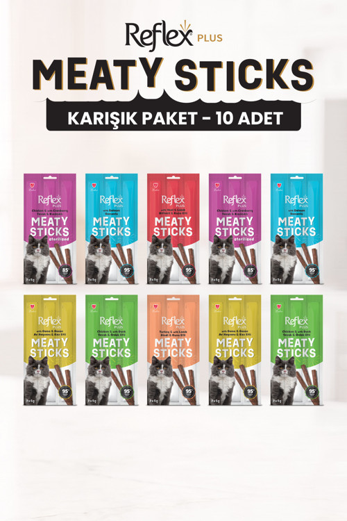 Stick Kedi Ödülü 3X5 Gr 10 Paket Kedi Ödül Çubuğu Maması