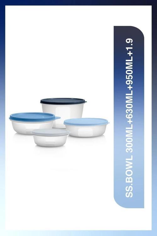 mucize saklama kabı 4 lü SS.BOWL 300ML + 630ML + 950ML+ 1.9 LT