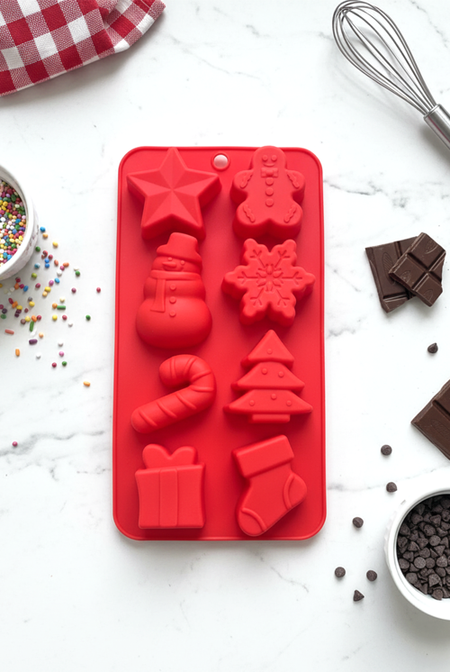 Xmas Yeni Yıl Silikon Çikolata Kalıbı