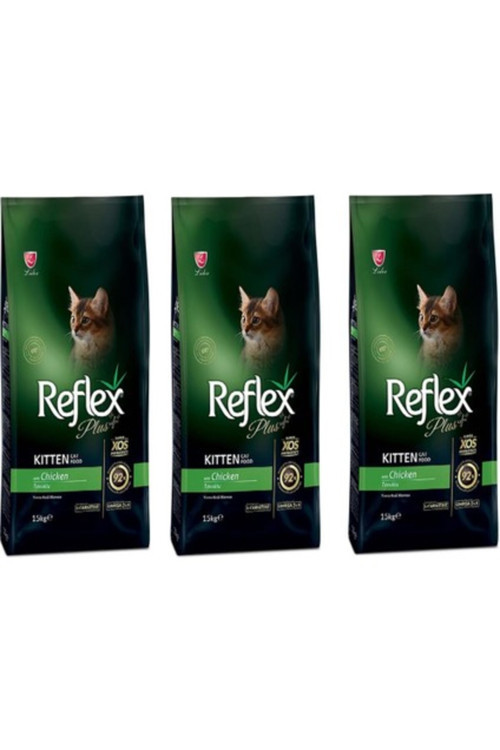 Plus Tavuklu Yavru Kedi Maması 1,5 kg 3'lü Set
