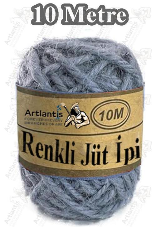 Renkli Jüt İpi 10 Metre 1 Paket Hasır İp Mumlu Kırnap İplik Kendir İp Doğal Renkli İp Hediye Süsleme