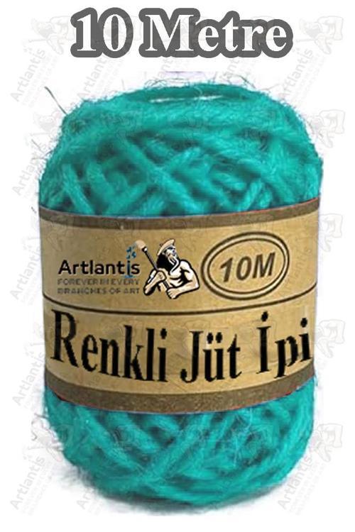 Renkli Jüt İpi 10 Metre 1 Paket Hasır İp Mumlu Kırnap İplik Kendir İp Doğal Renkli İp Hediye Süsleme