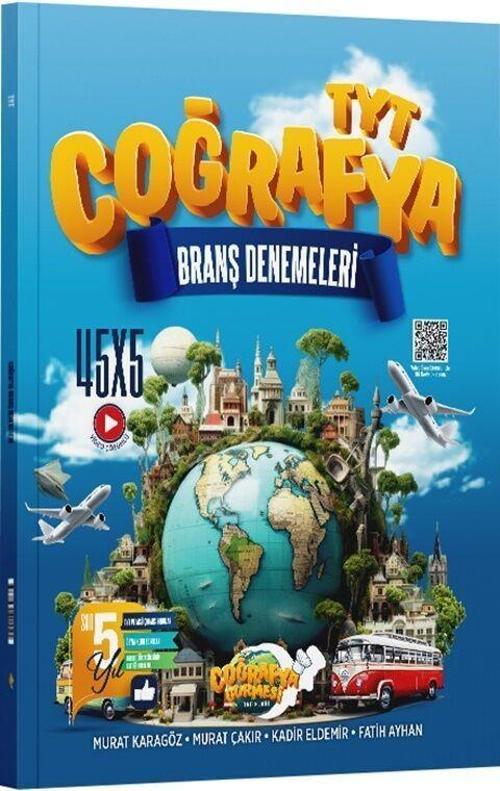 TYT Coğrafya 45 x 5 Branş Denemeleri Coğrafya Gurmesi Yayınları