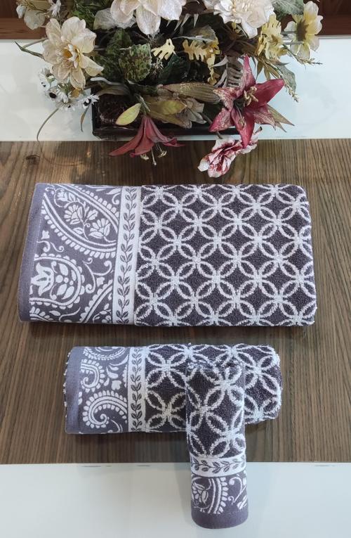 El ve yüz Havlusu Hediyeli) (1adet) Bukle Coton 70x140 cm. Banyo havlusu