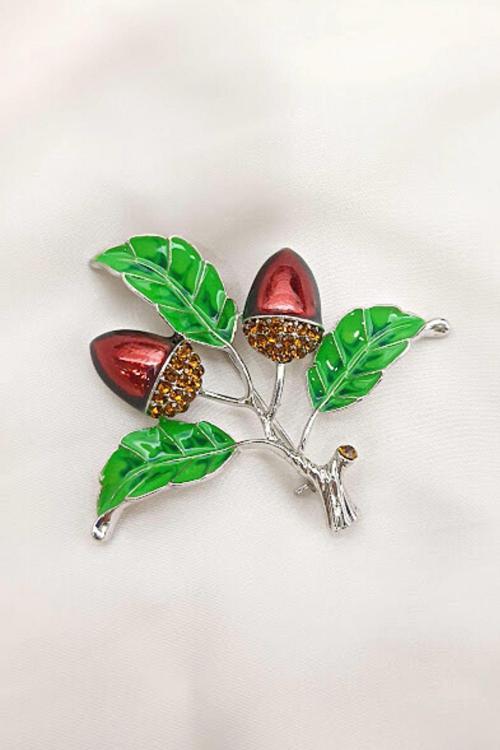 YILBAŞI TAŞLI PALAMUT İĞNELİK BROŞ