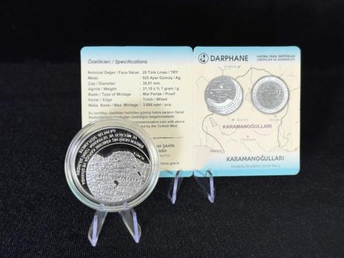 KARAMANOĞULLARI ANADOLU BEYLİKLERİ SERİSİ NO:3 GÜMÜŞ HATIRA SİKKESİ