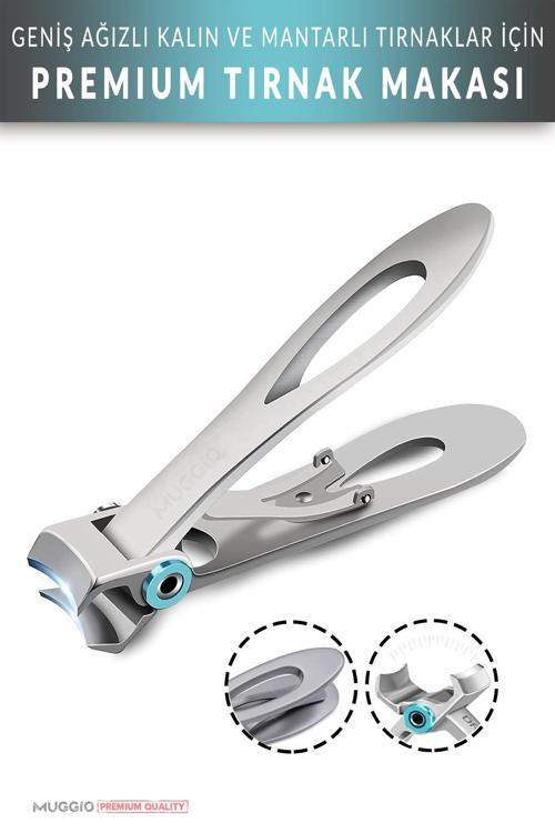 Geniş Ağızlı Premium Tırnak Makası Kalın Sert Mantarlı Tırnaklar İçin 8.5 cm