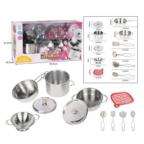 BFS 3815-6 Çelik Tencere Tava Seti 11 Parça -Vardem Oyuncak