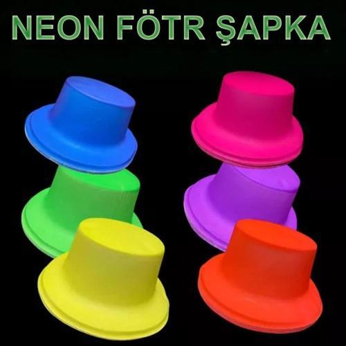 BFS   Neon Partisi Sarı Renk Plastik Fötr Şapka