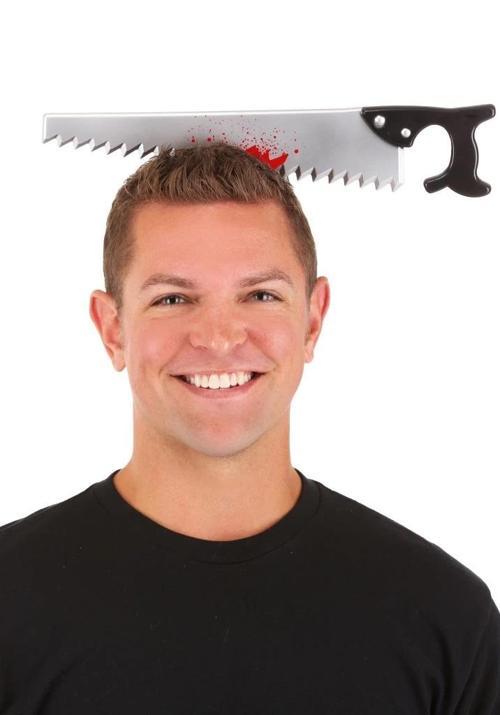 BFS Kafaya Saplanmış Halloween Kanlı Testere Şaka Tacı