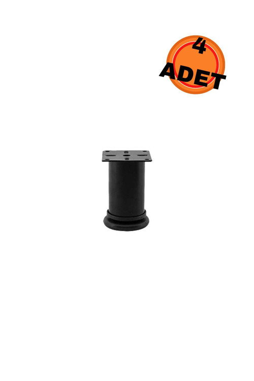 8 Cm 42 Lik Armoni Ayak Metal Bing Siyah (4 Adet)