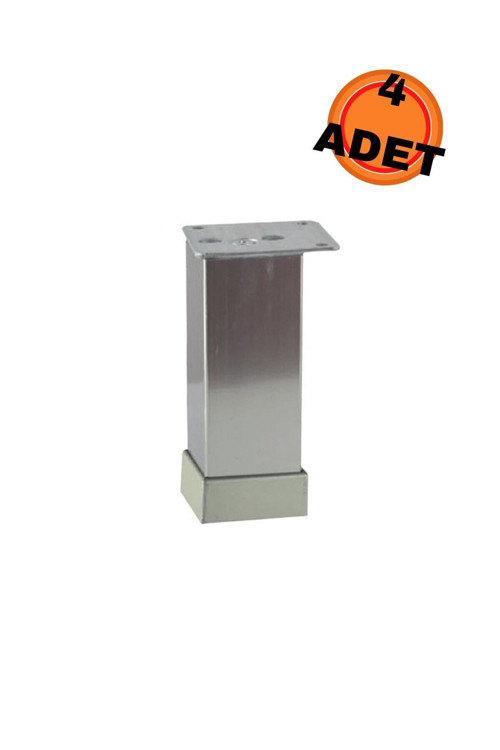 15 Cm Alüminyum Düz Kare 40X40 Ayak Inox (4 Adet)