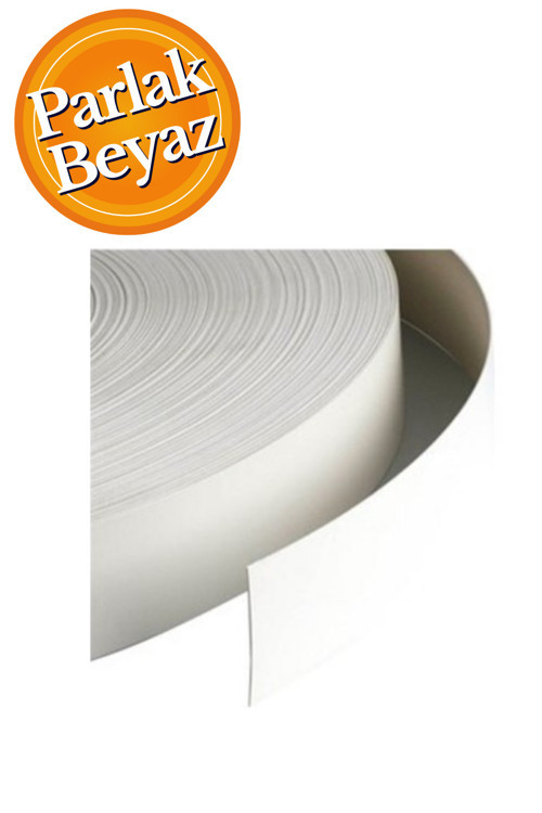 20Mmx50 Metre Mobilya Kenar Bandı Ütü Bandı Parlak Beyaz