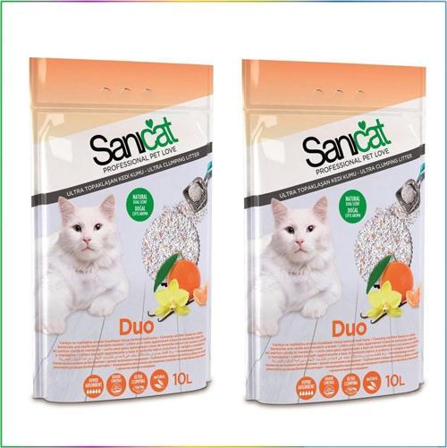 Tozsuz Vanilyalı Mandalina Aromalı Doğal Kedi Kumu 10 Lt X 2 Adet