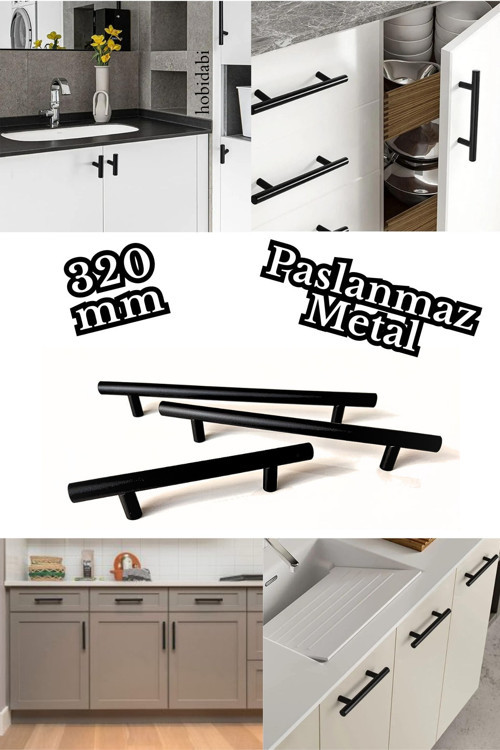 320 Mm Paslanmaz Siyah Kulp Tv Ünitesi Yatak Odası Mobilya Çekmece Vestiyer Mutfak Dolap Kulbu