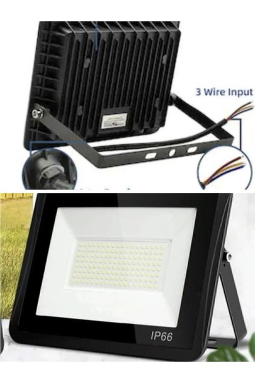 Siyah Slim Kasa Beyaz Led Işıklı Projektör -50 W