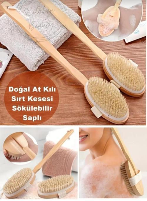 Doğal AtKılı Orjinal Sırt Ve Vücut,Selülit Fırça