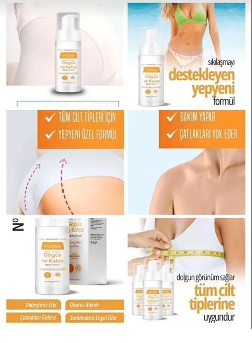 Göğüs Ve Kalça Dikleştirme Şekillendirme Dolgunlaştırıcı Çatlak Yok Edici Sıkılaştıricı Krem 100 ml