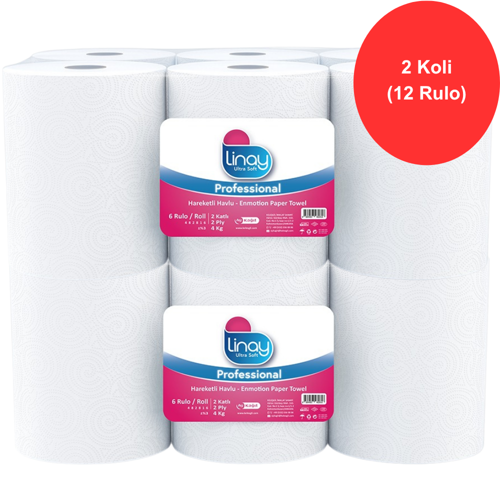 Fotoselli Kağıt Havlu 6 Rulo x 2 Koli – Toplam 12 Rulo, 2 Katlı, 21 cm x 67 m, %100 Selüloz