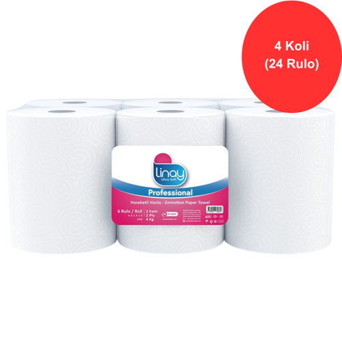 Fotoselli Kağıt Havlu 6 Rulo x 4 Koli – Toplam 24 Rulo, 2 Katlı, 21 cm x 67 m, %100 Selüloz