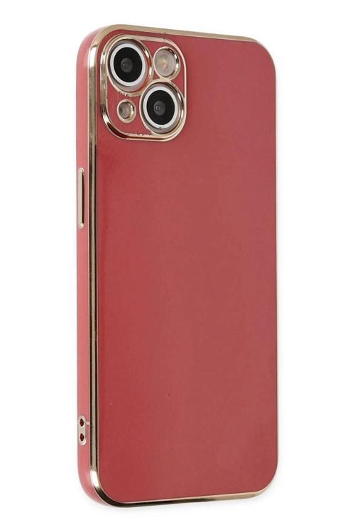 iPhone 14 Kılıf Volet Silikon - Kırmızı-(5796)