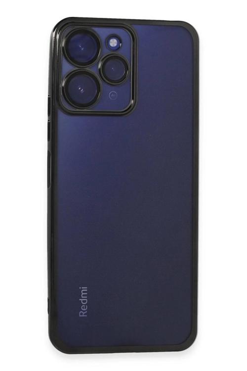 Xiaomi Redmi 12 Kılıf Lensli Silikon - Siyah-(5796)