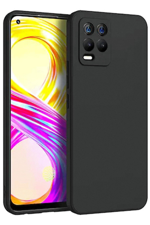 Realme 8 Kılıf First Silikon - Siyah-(5796)