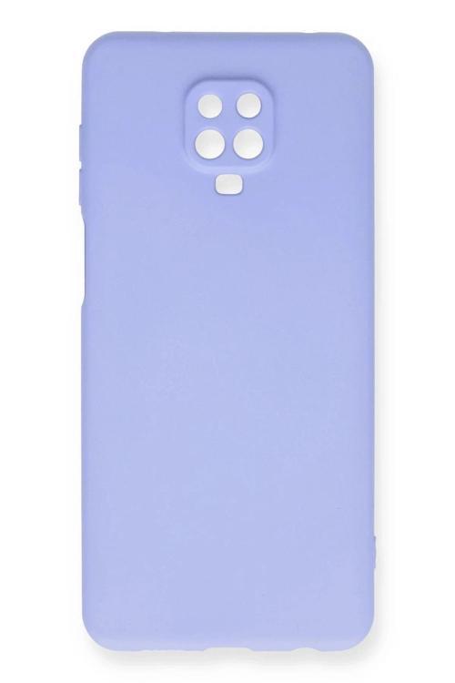 Xiaomi Redmi Note 9 Pro Kılıf Nano içi Kadife Silikon - Lila-(5796)