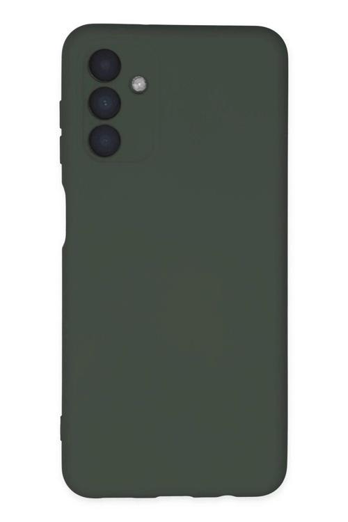 Samsung Galaxy A04S Kılıf Nano içi Kadife Silikon - Koyu Yeşil-(5796)