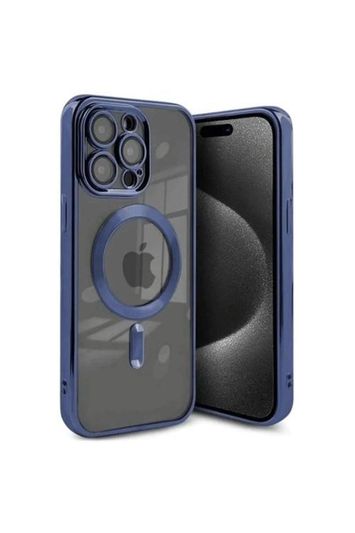 iPhone 15 Pro Kılıf Kross Magneticsafe Kapak - Lacivert-(5796)