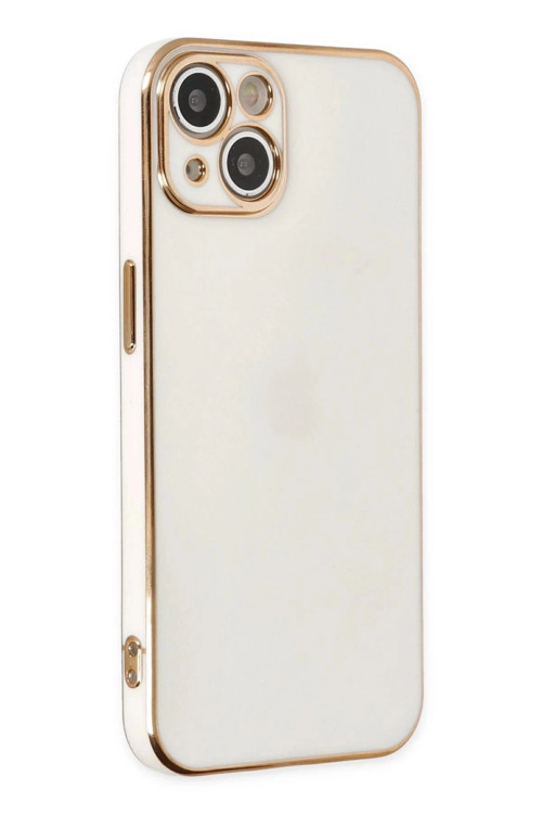 iPhone 14 Plus Kılıf Volet Silikon - Beyaz-(5796)