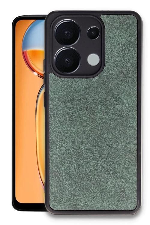 Xiaomi Redmi Note 13 Pro 5G Kılıf Aras Deri Kapak - Koyu Yeşil-(5796)