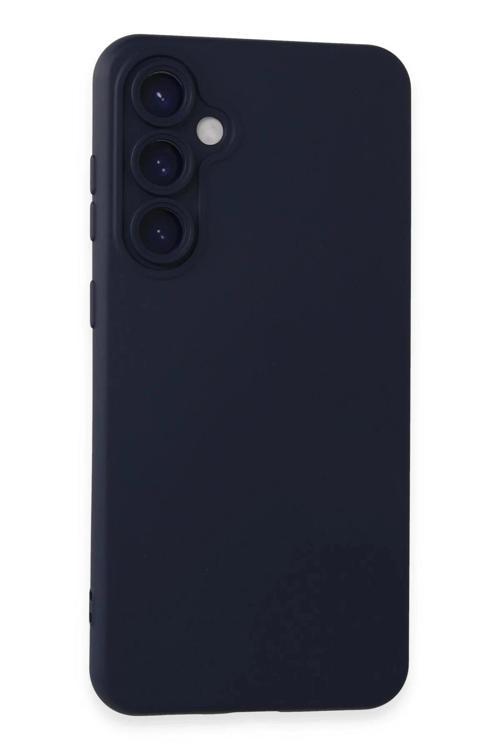 Samsung Galaxy S23 FE Kılıf Nano içi Kadife Silikon - Lacivert-(5796)