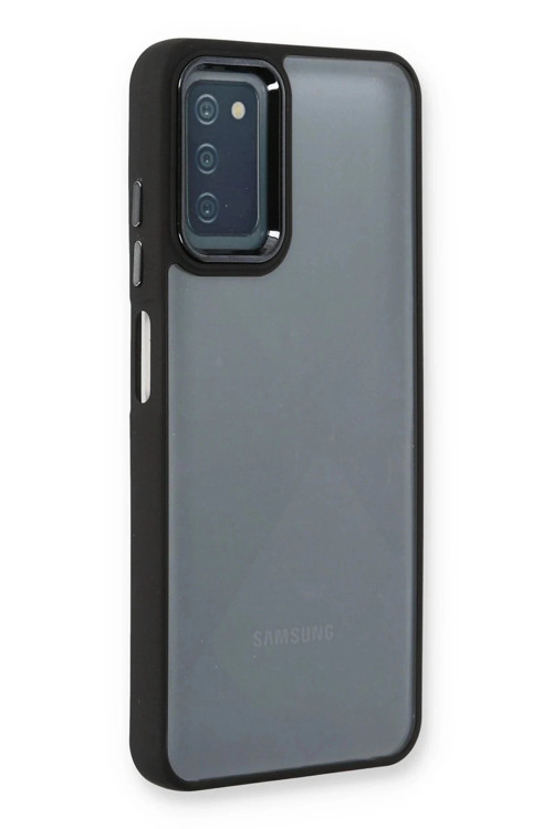 Samsung Galaxy A03S Kılıf Dora Kapak - Siyah-(5796)