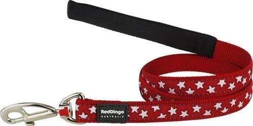 Reddingo Kırmızı Üzerine Beyaz Yıldızlı Köpek Uzatma M 20mm / 1.2 M