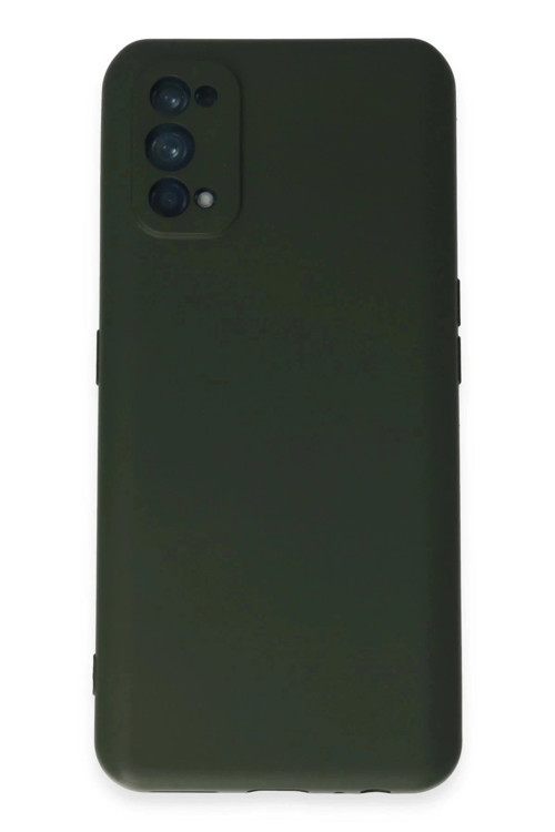 Realme 7 Pro Kılıf Nano içi Kadife Silikon - Koyu Yeşil-(5796)
