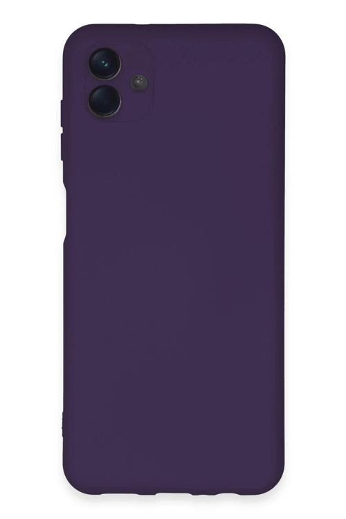 Samsung Galaxy A04E Kılıf Nano içi Kadife Silikon - Mor-(5796)