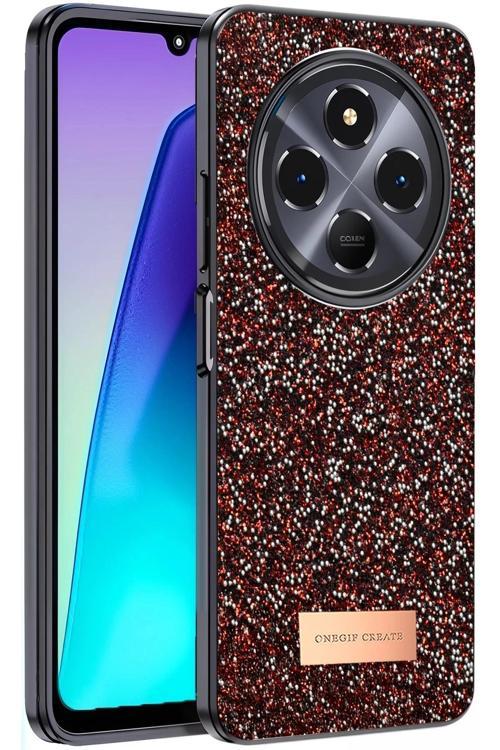 Xiaomi Redmi 14C Bright Simli Kapak - Derin Mor-(5796)