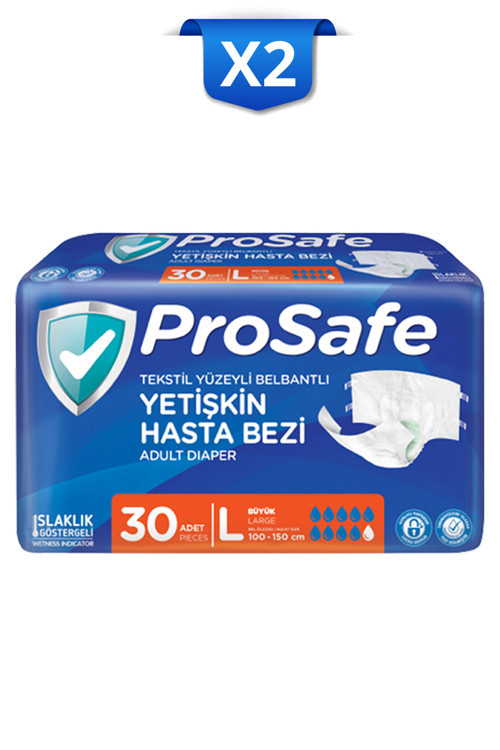 Belbantlı Yetişkin Hasta Bezi Büyük 30'lu X2