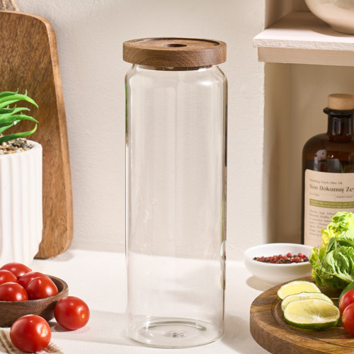 Mova Akasya Cam Saklama Kabı 1350 ml